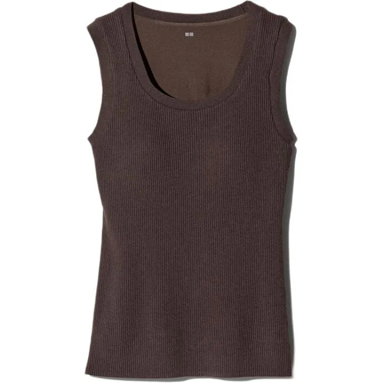 Топ-майка UNIQLO, Brown Black
