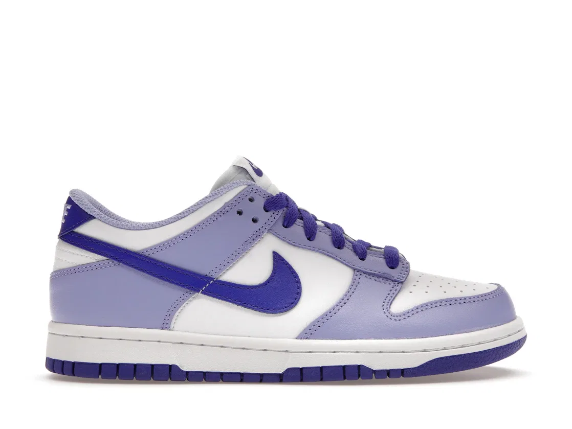 Детские кроссовки для мальчиков и девочек с низким вырезом Nike Dunk Low Nike, White/Light Thistle/Lapis