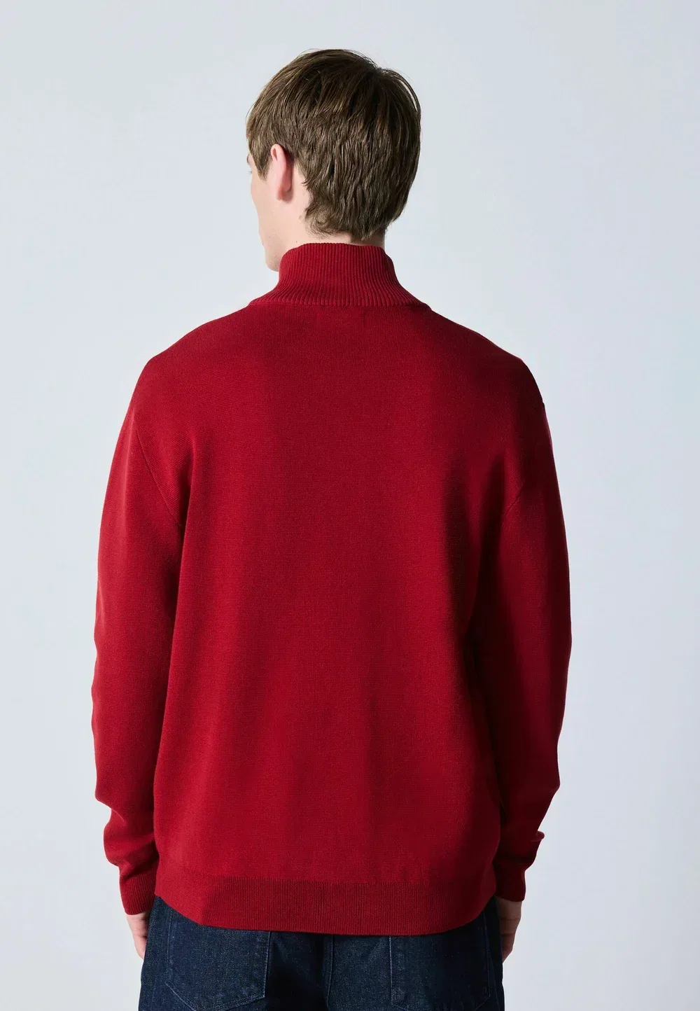 Свитер с застежкой-молнией до середины груди Next, Burgundy Red Logo — фото 3
