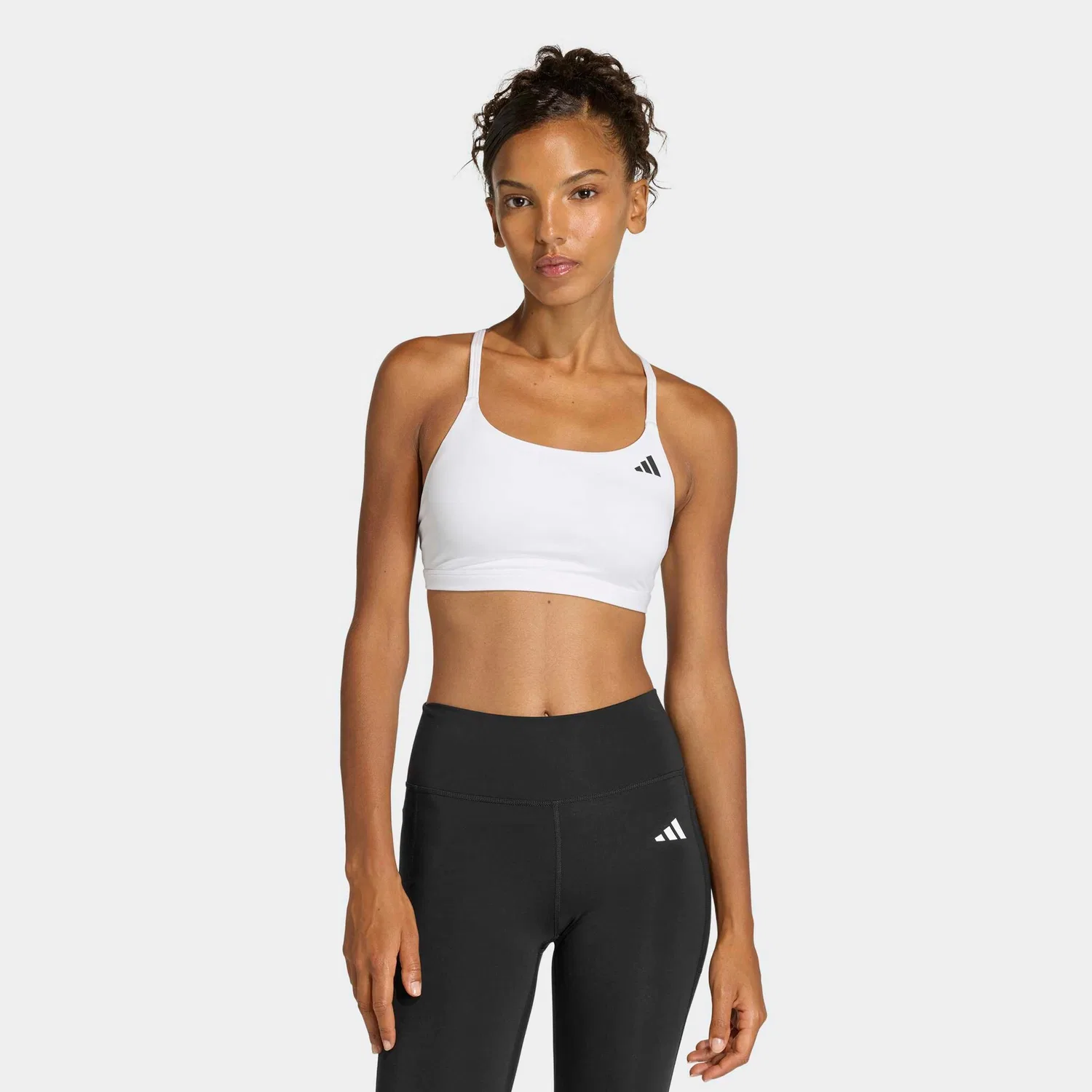 Женский спортивный бюстгальтер для легких тренировок Optime Essentials Adidas Performance, White