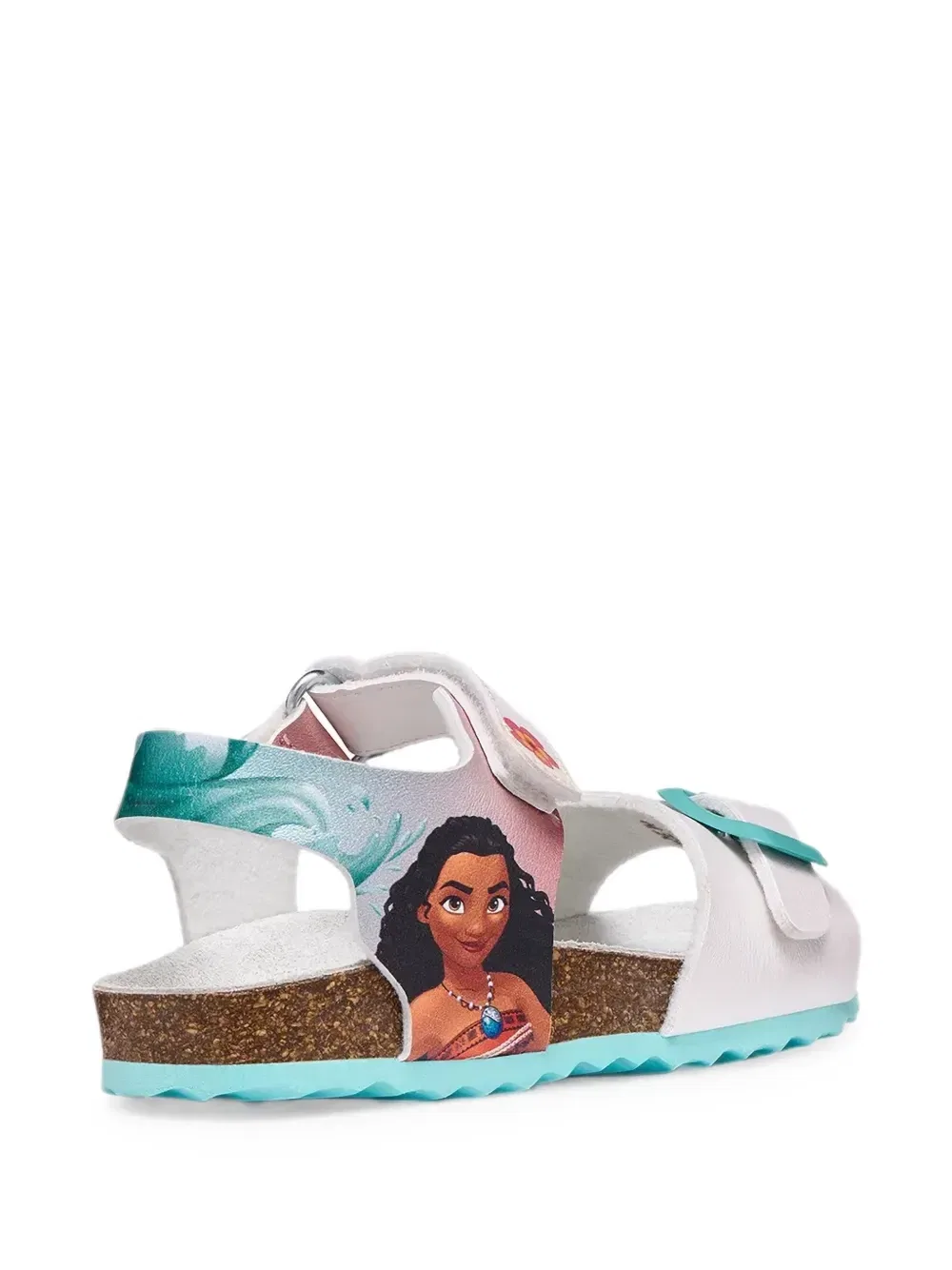 Сандалии X Disney Moana с застежкой-пряжкой Geox Kids, белый — фото 3