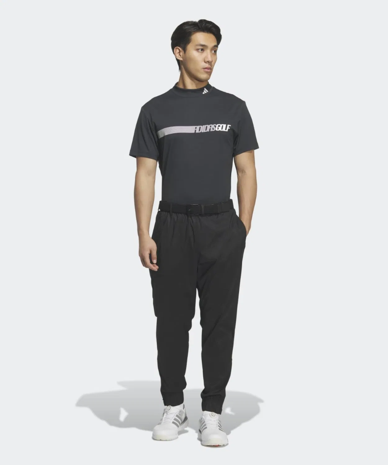 Мужская футболка-поло с коротким рукавом Climacool Adidas, Black — фото 3