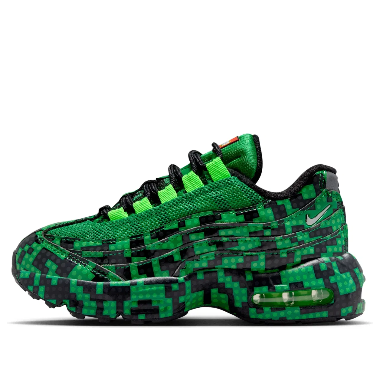 Детские кроссовки с принтом Nike x LEGO Air Max 95 Lucky Green, зеленый