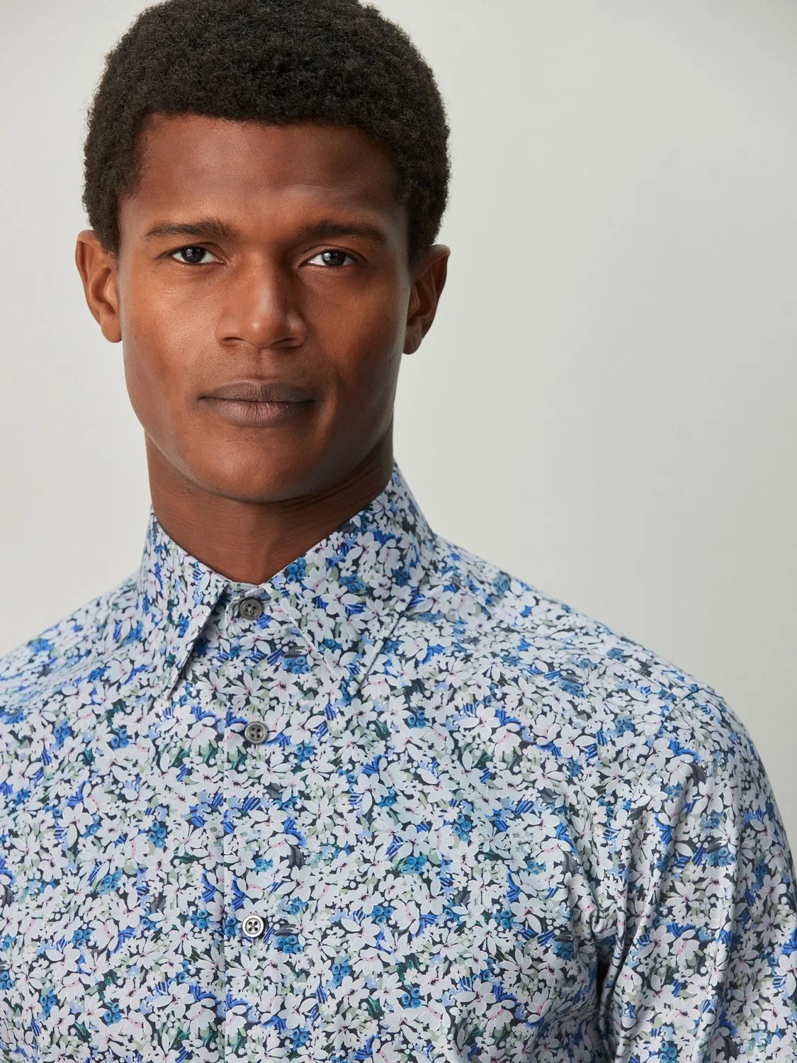 Рубашка формальная Slim Fit с цветочным принтом Navy Floral Next, темно-синий — фото 4