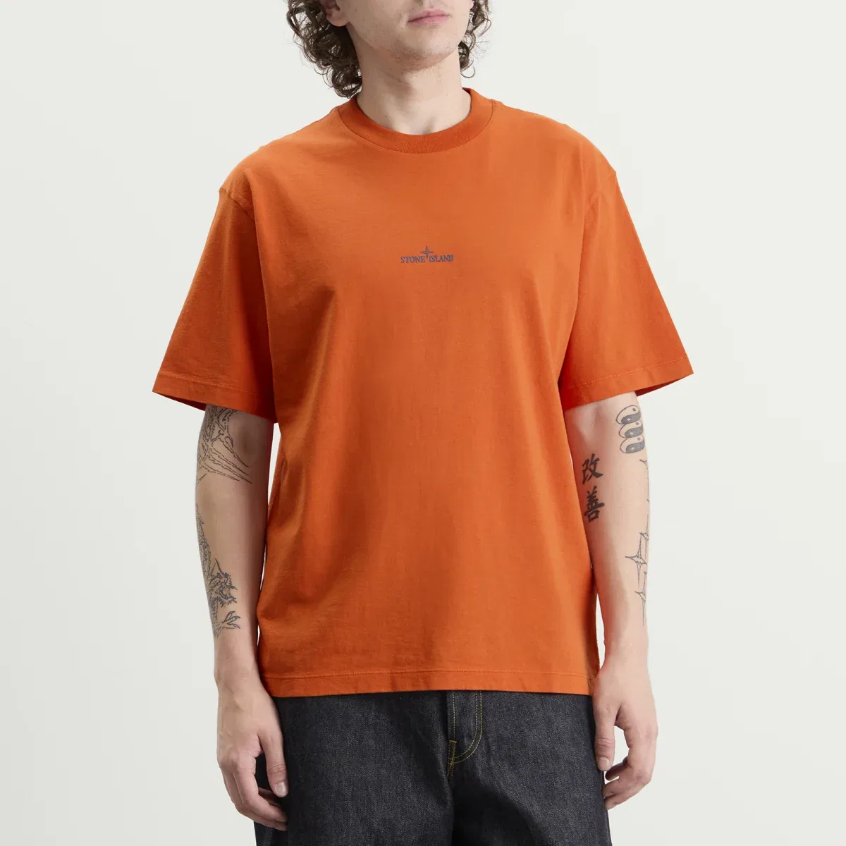 Футболка с принтом Vertical Placement Stone Island, Burnt Orange — фото 2