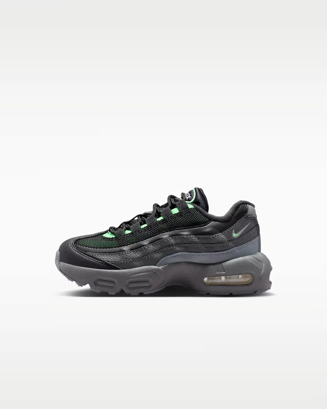 Детская обувь Nike Air Max 95 Recraft, Black/Cool Grey/Iron Grey/Illusion Green