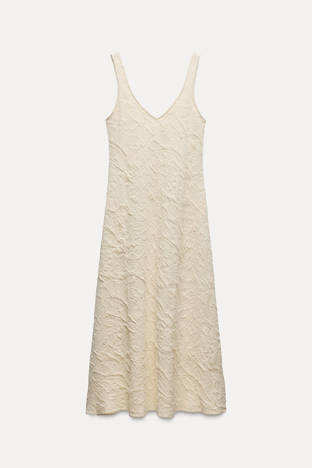 

Платье Zara Flowing Jacquard, кремовый