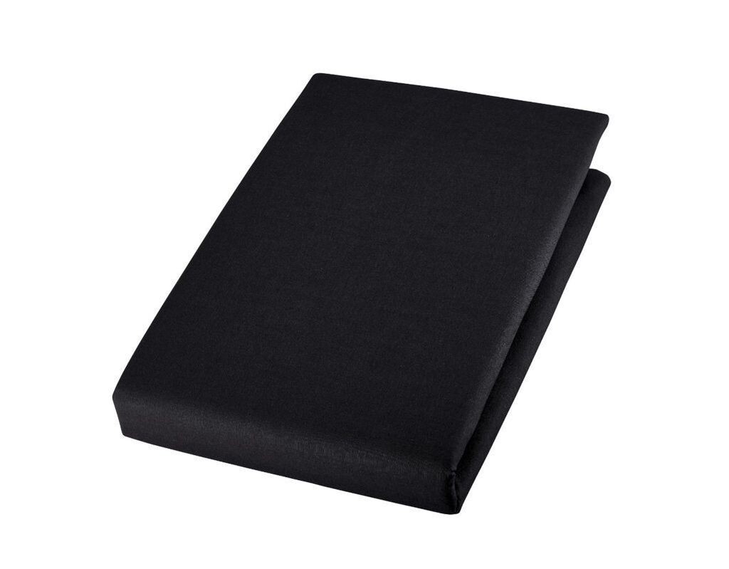 

Простыня Cotonea органическая приталенная благородный линон цвет черный-К071 размер 120х200 см