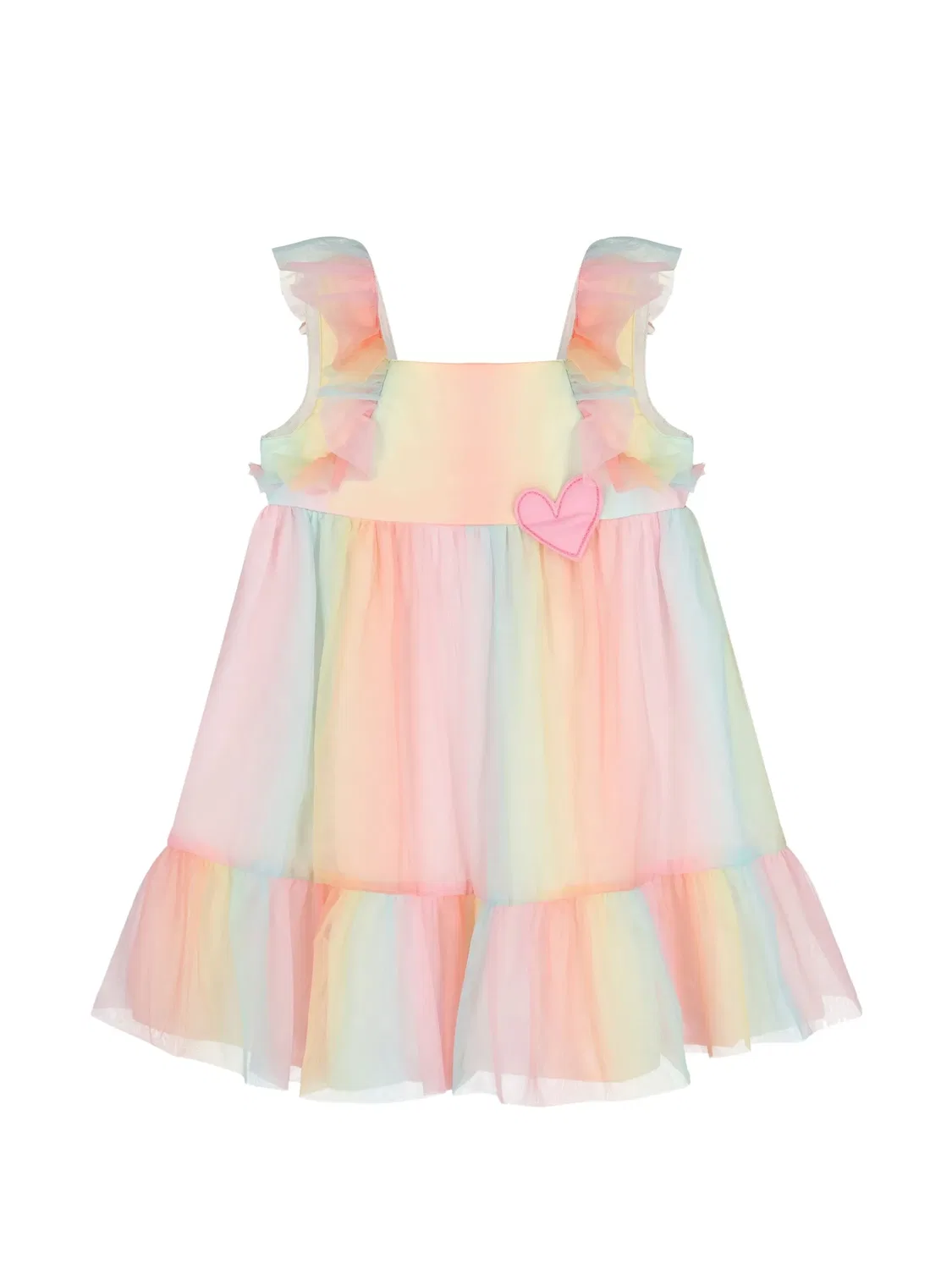 Платье для девочки с аппликацией сердца, розовое AGATHA RUIZ DE LA PRADA, розовый