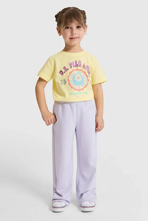 Детская футболка для девочек хлопковая U.S. Polo Assn., Light Yellow — фото 4