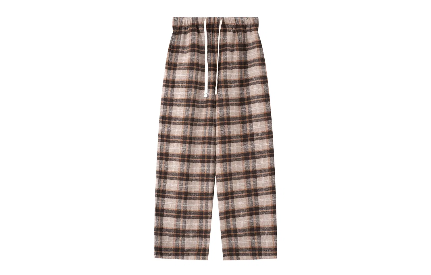 Детские брюки свободного кроя с широкими штанинами Coffee Plaid F426, Coffee Plaid