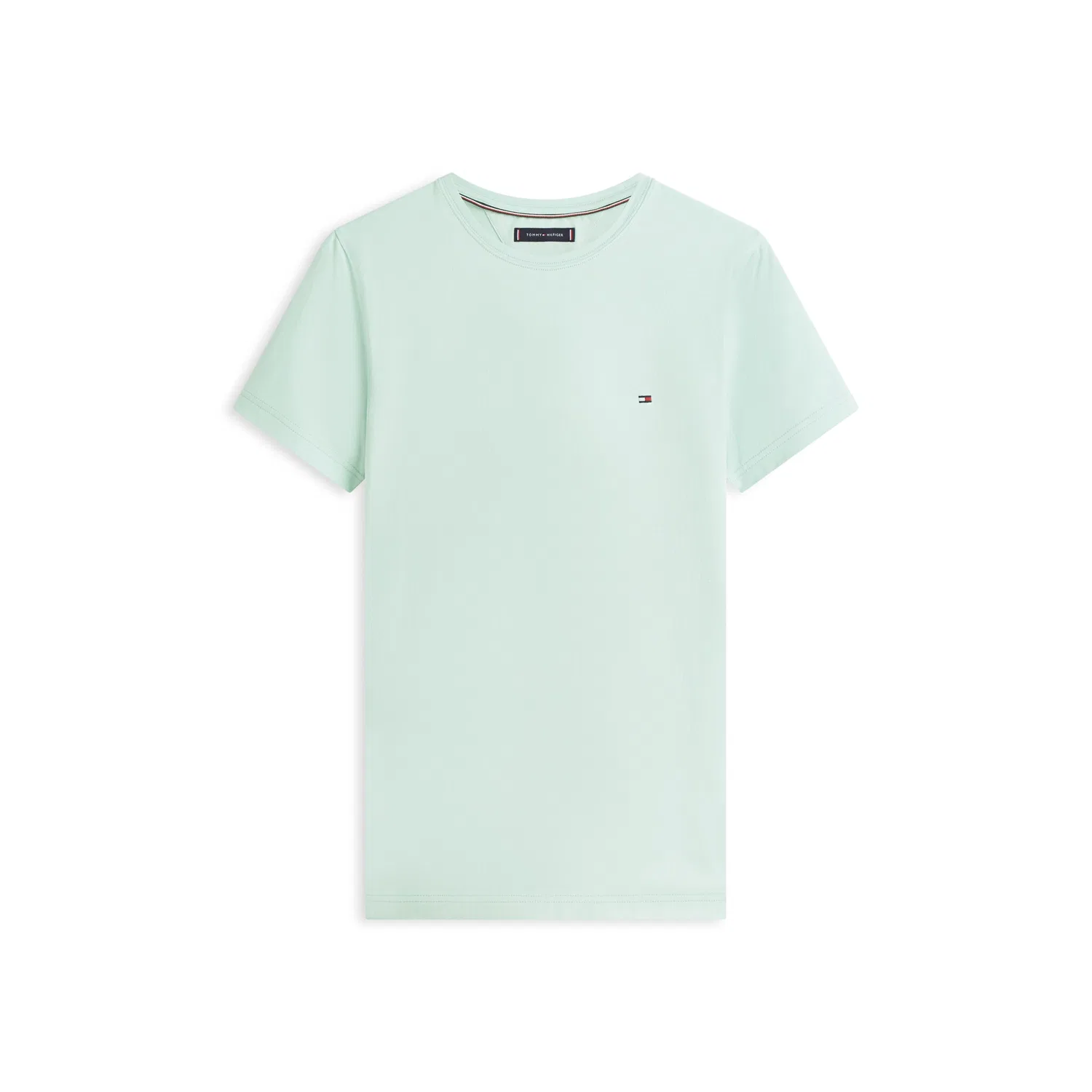 Мужская хлопковая футболка slim fit Tommy Hilfiger, Mint — фото 4