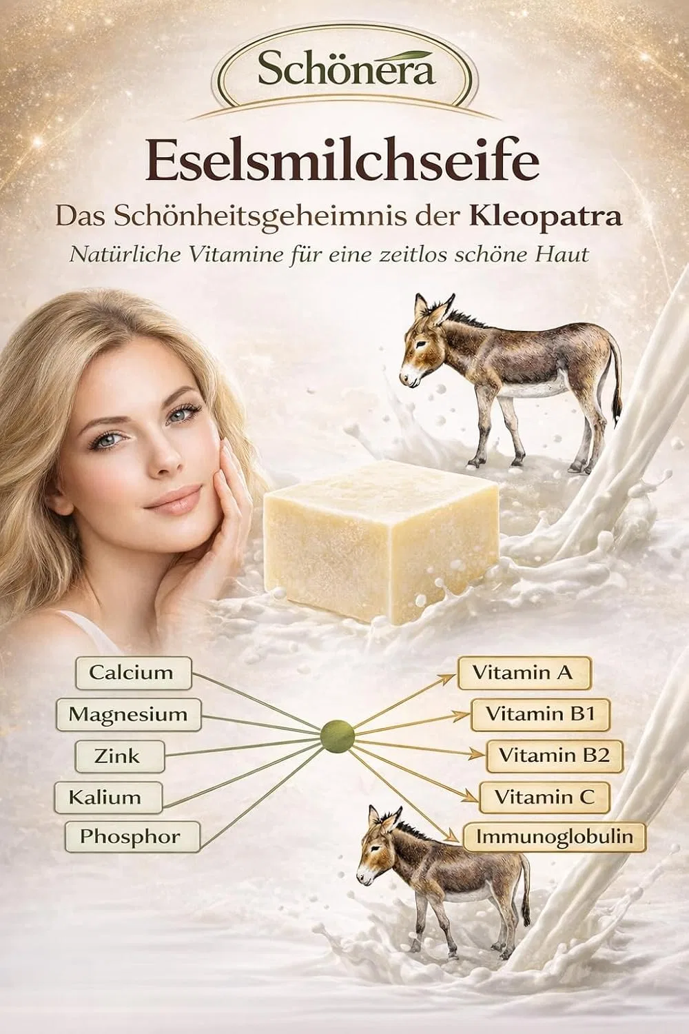 Натуральное мыло ручной работы Anti-Aging, Schönera, набор 5 шт 600 г, Натуральный — фото 4