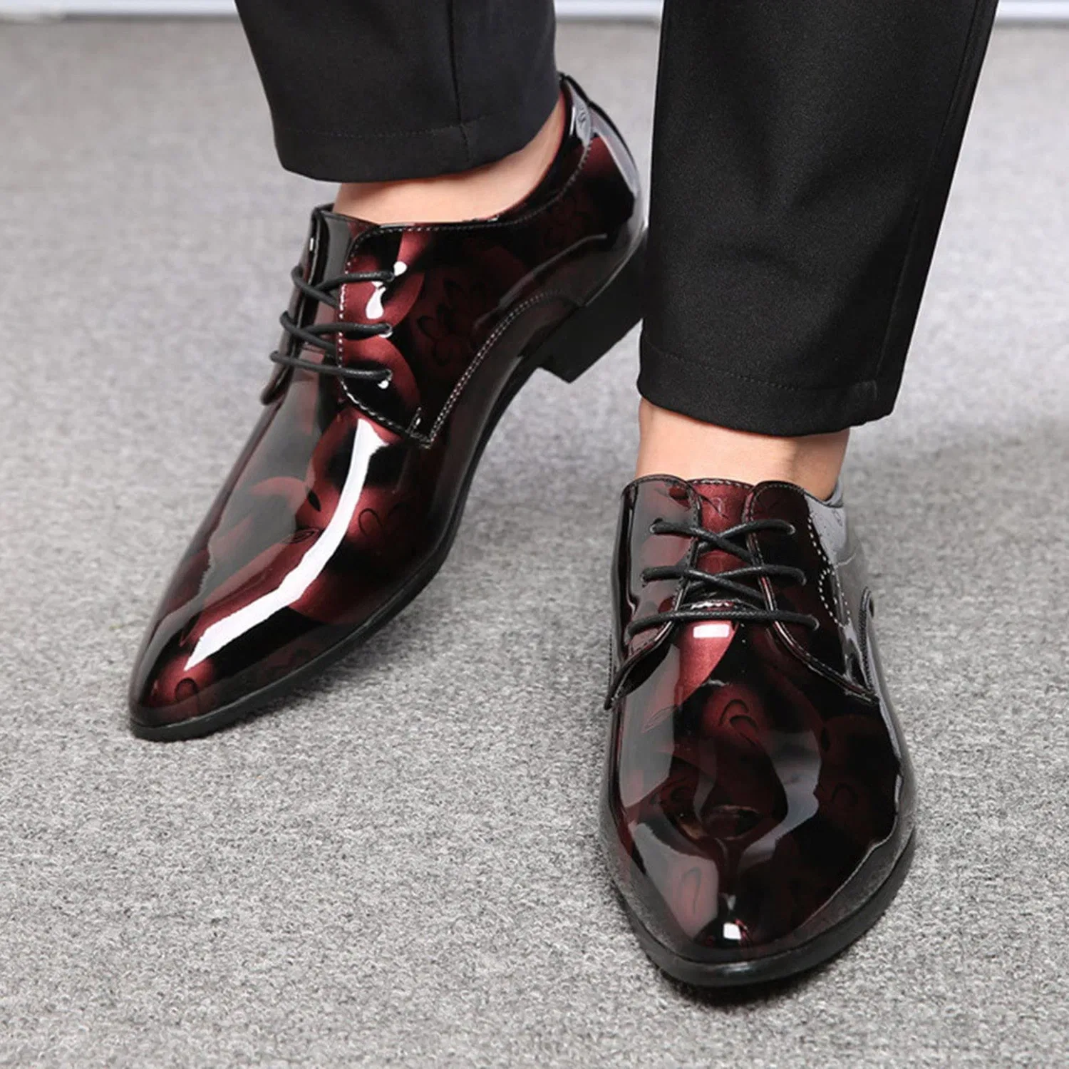 Детские кроссовки для мальчиков без шнурков Low and Comfortable Bridal Shoes BGFIPAJG, Wine — фото 2