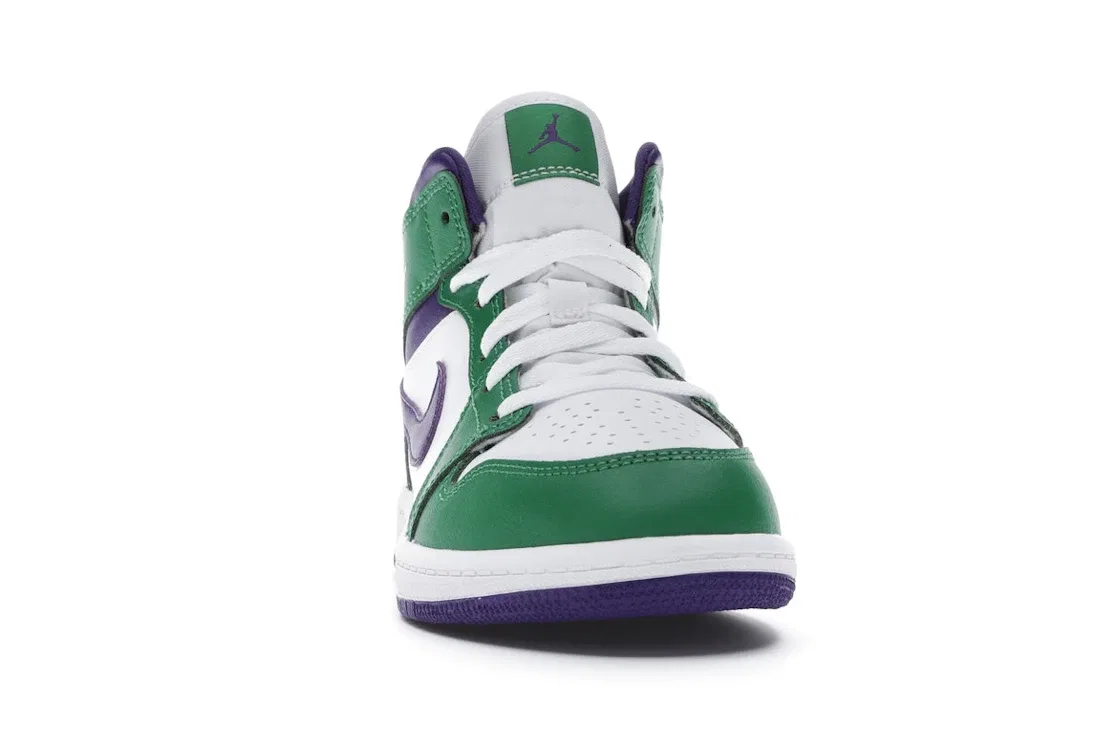 Детские кроссовки Lifestyle Jordan 1 Mid, Aloe Verde/White-Court Purple — фото 2