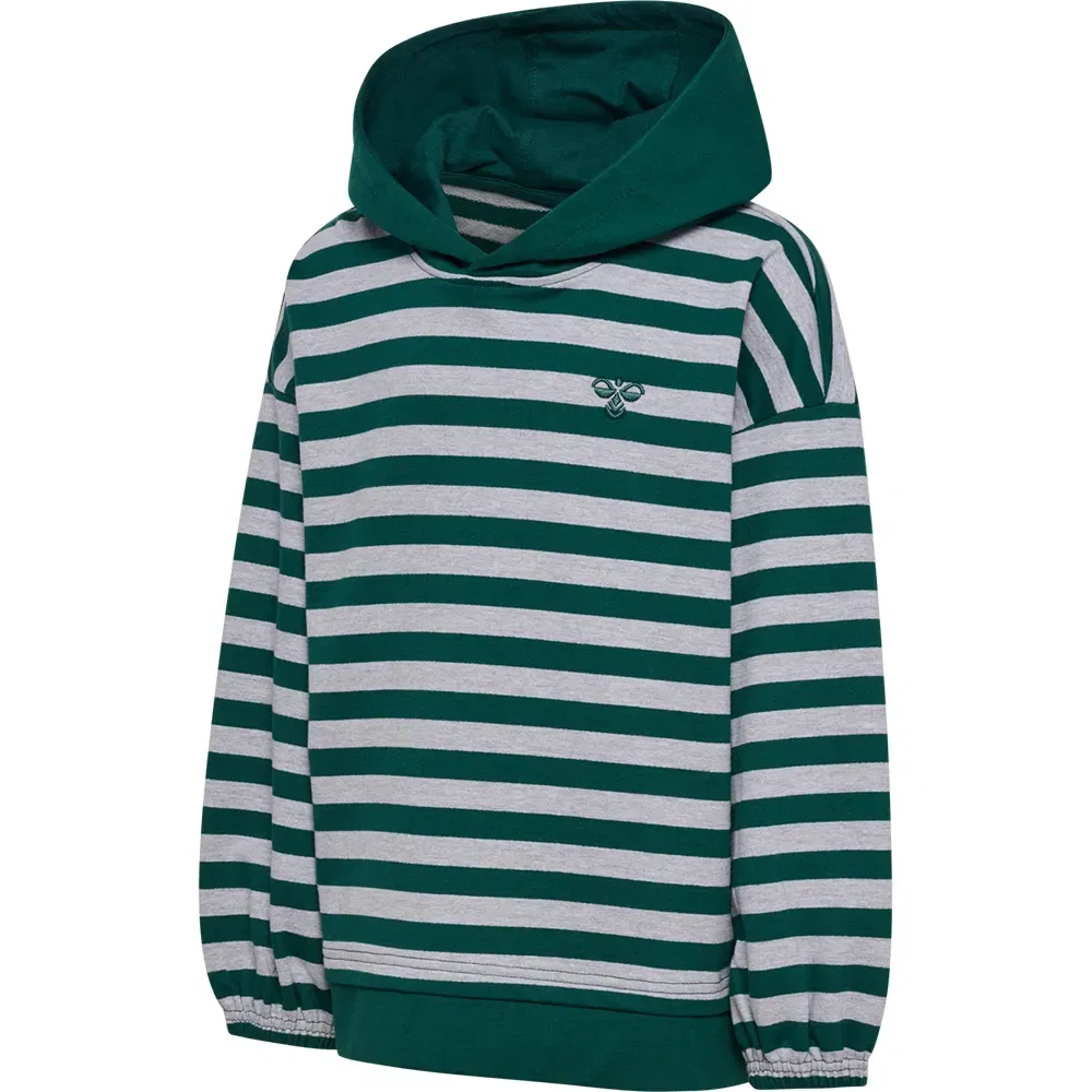 Детское худи для девочек с контрастными вставками Conelly Boxy Contrast Hummel, Green