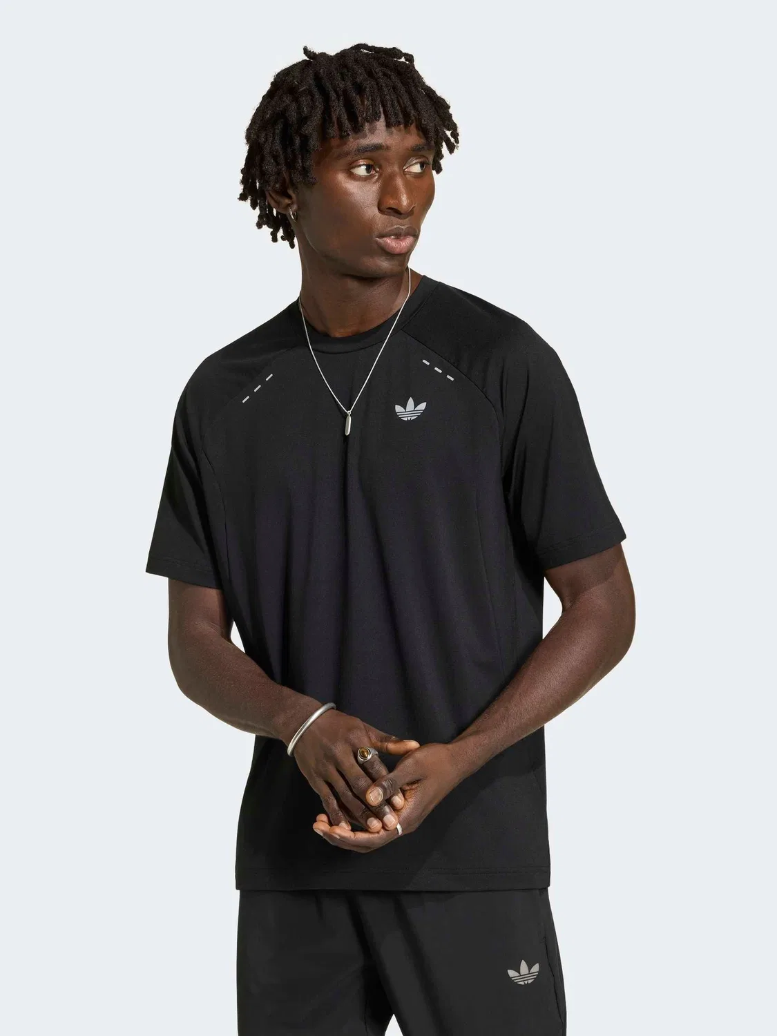 Футболка Tech Trefoil Essentials adidas originals, черный
