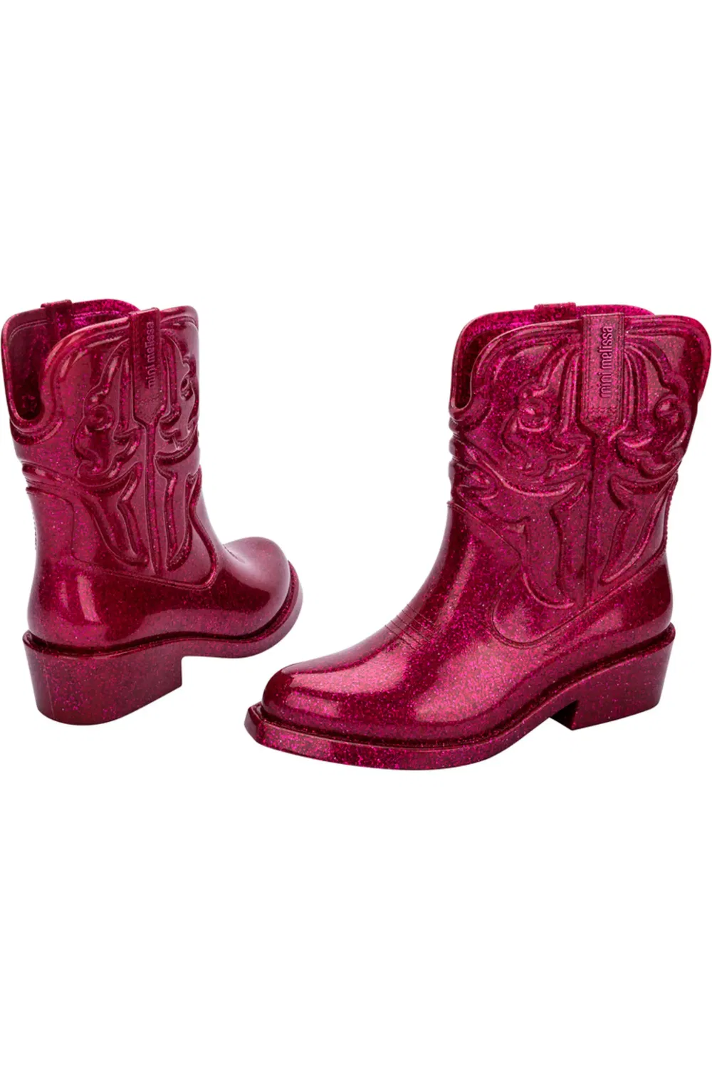 Детские сапоги вестерн с фруктовым ароматом Texas Western Boot Mini Melissa, Glitter Pink — фото 4