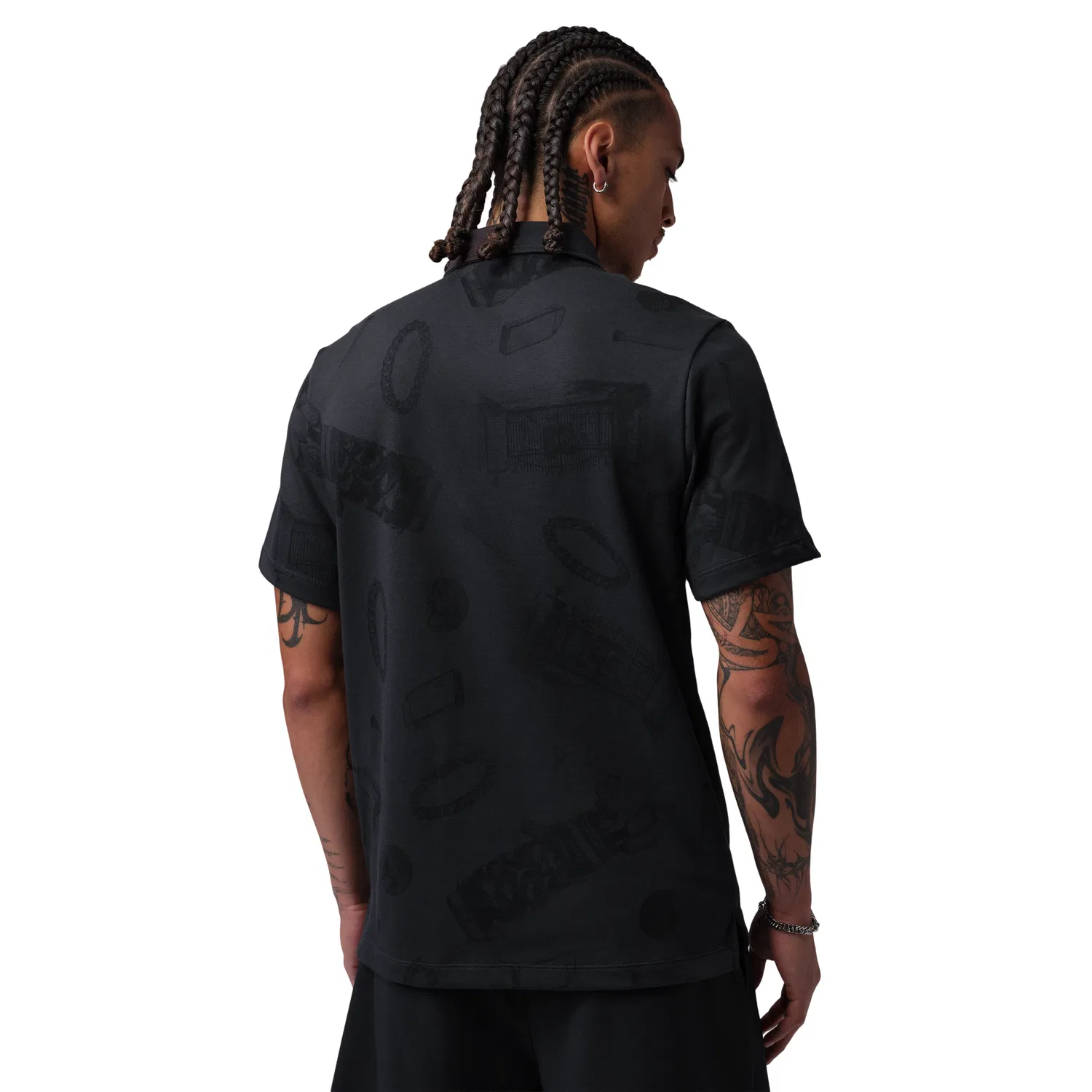 Мужское поло для гольфа Dri-FIT Off Noir Black Jordan, черный — фото 2