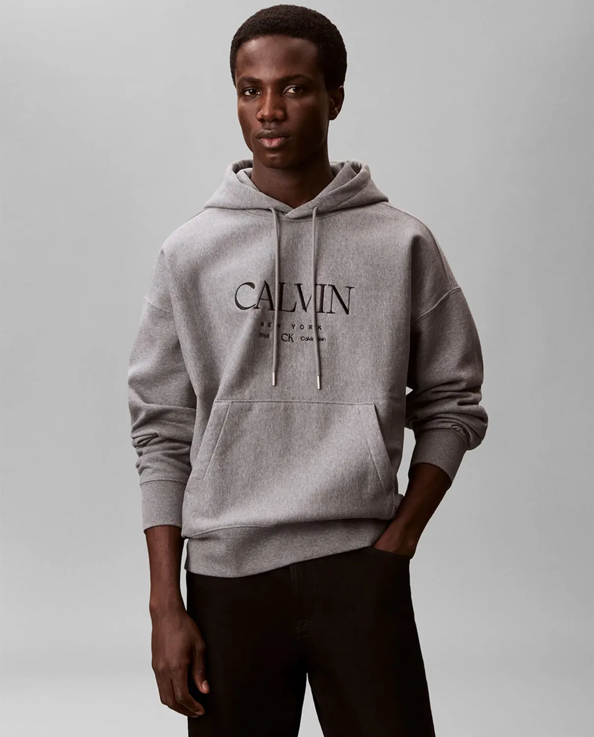 Мужская худи с капюшоном Calvin Klein, Grey