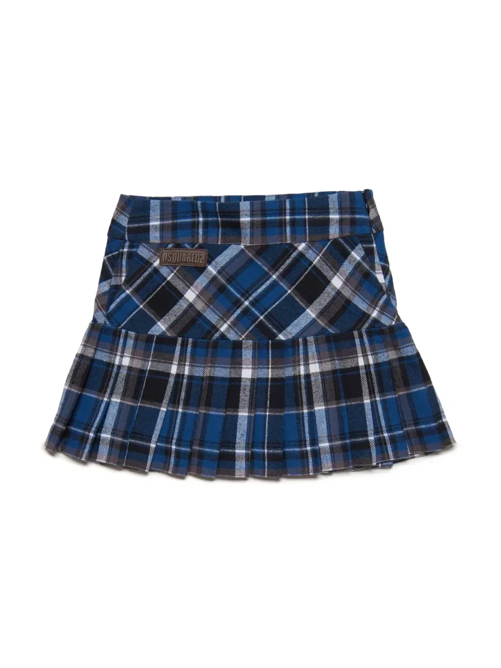 Клетчатая юбка со складками Dsquared2 Kids, синий