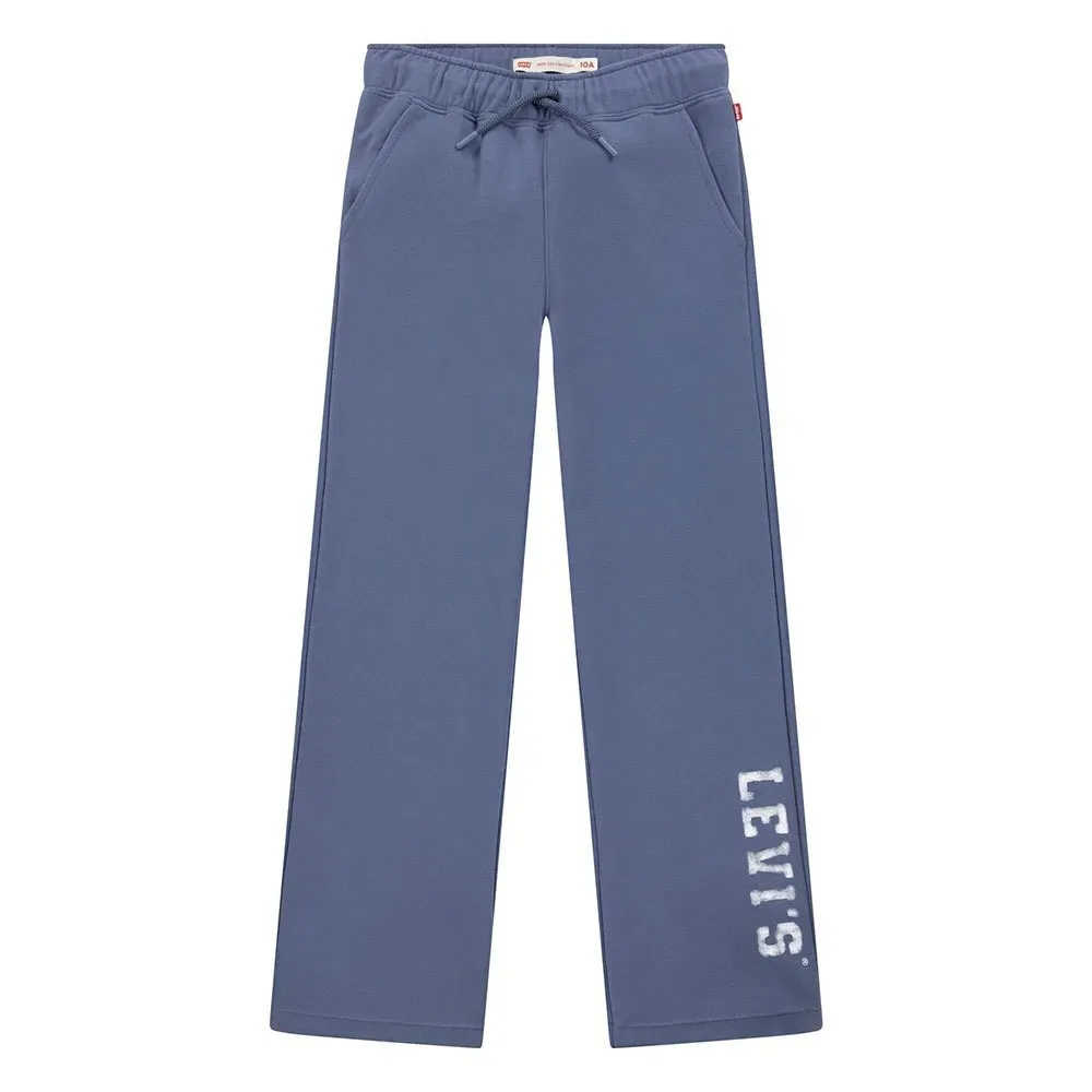 Детские широкие брюки из флиса с моделью Wide Leg Fleece Levi's, Blue