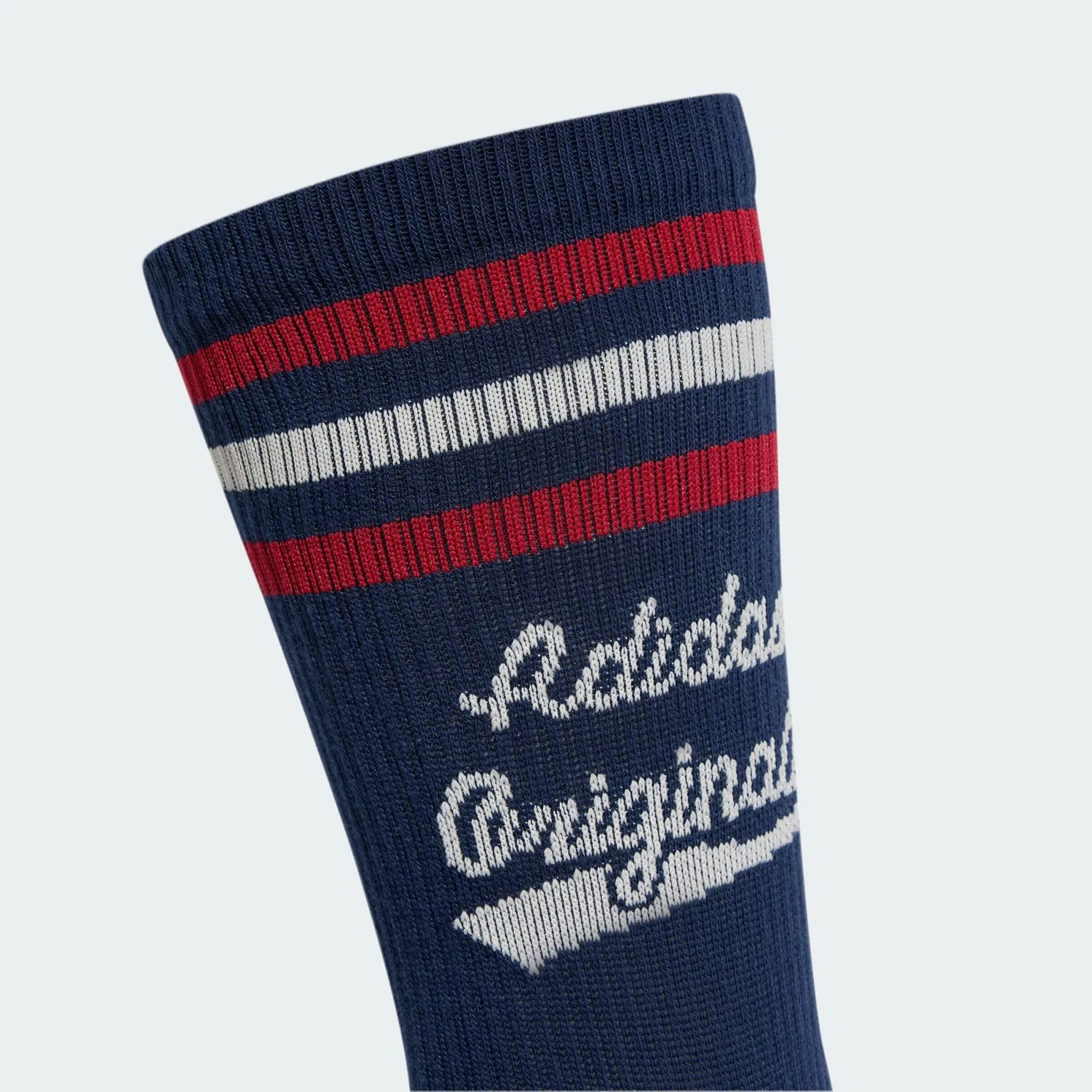 Носки Adidas Originals в стиле ретро темно-синего цвета — фото 4