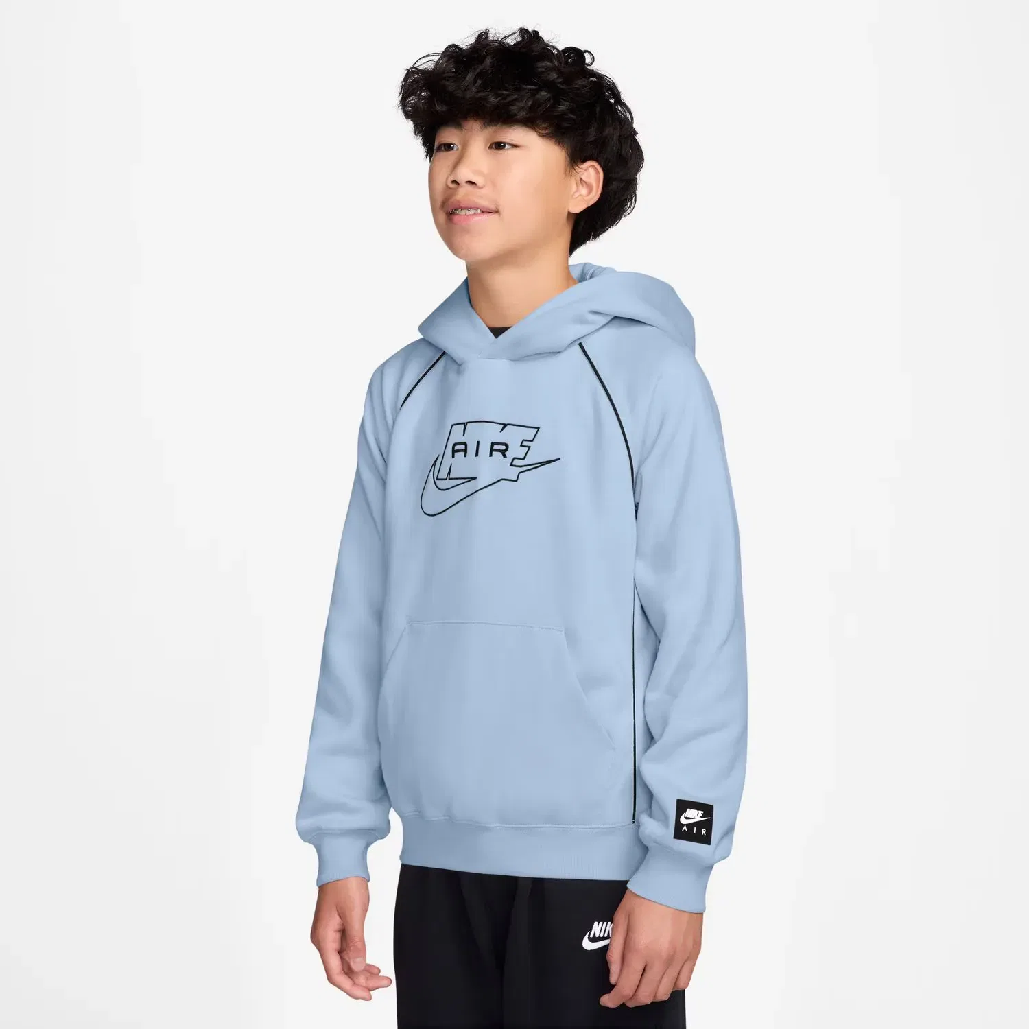 Детское худи для мальчиков из флиса Air Po Hoodie Nike, Синий