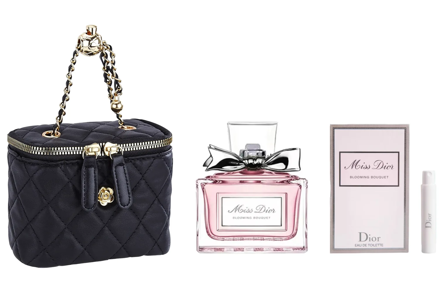 DIOR Набор парфюма floral sweetheart с ароматом лимона, розы, пиона и белого мускуса, Dior J'adore Sweetheart Eau De Parfum 30ML+Floral Sweetheart Deodorant Trial Size 1ml+Mini Shoulder Bag — фото 2