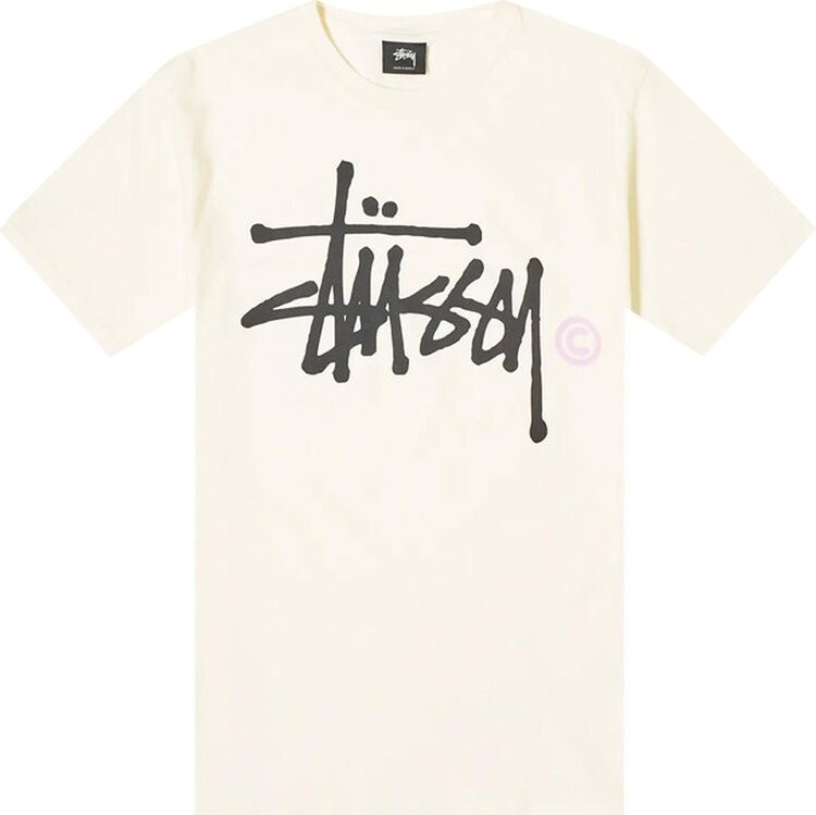 

Футболка Stussy Basic Logo Pigment Dyed Tee 'Natural', загар