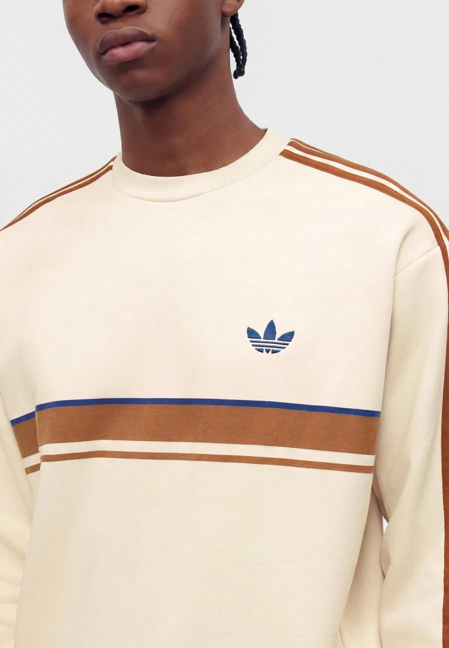 Толстовка ADIDAS ORIGINALS 'RETRO' из шерсти белого цвета — фото 3