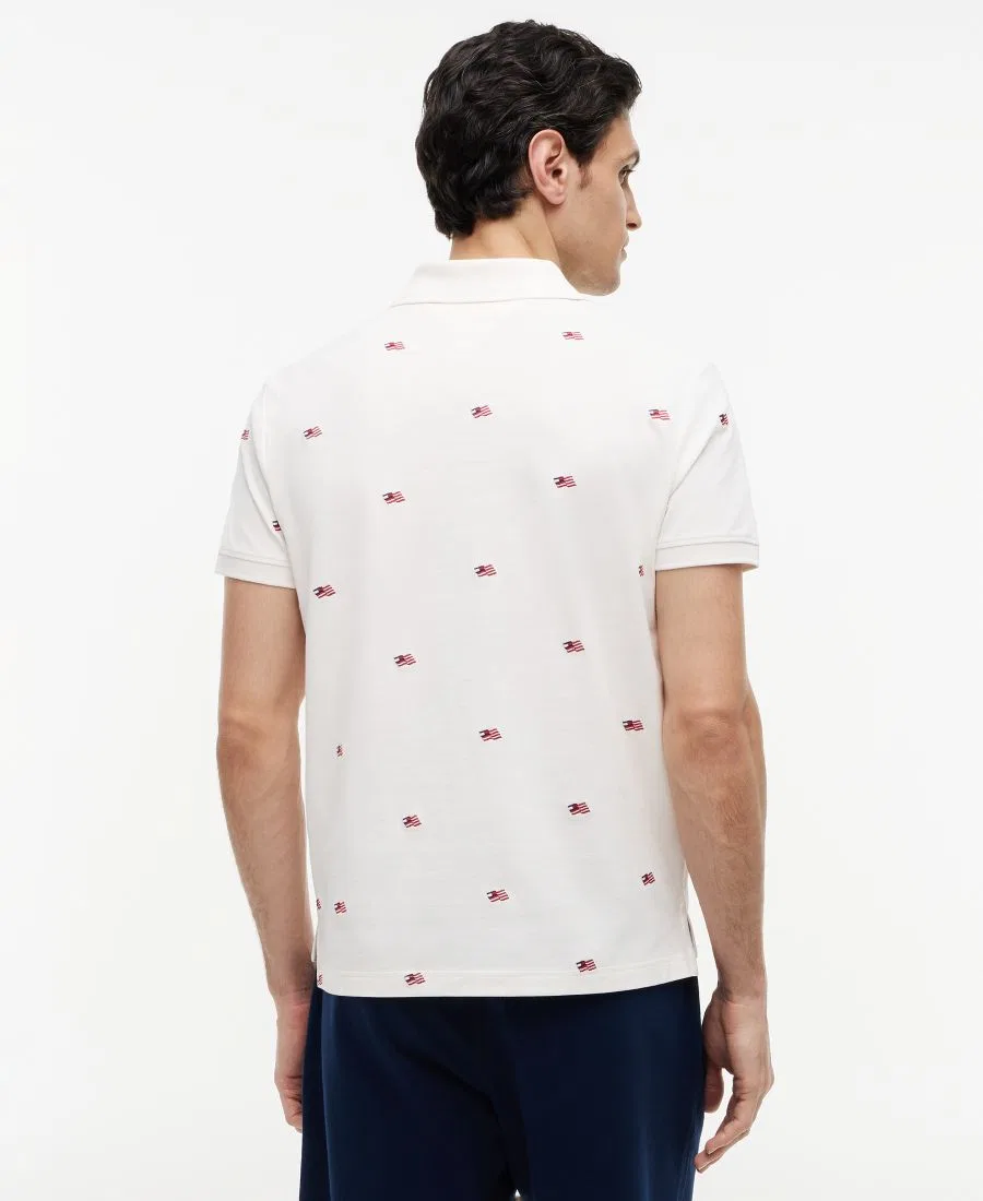 Мужская поло-рубашка с вышивкой Embroidered Critter Tommy Hilfiger, Ivory Petal — фото 4