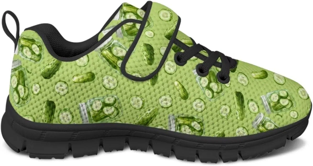 Детские кроссовки для девочек с принтом Green Pickles Pointodoor, Green Pickles Print — фото 4