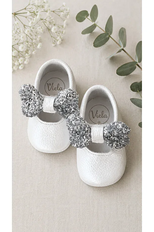 Детские мокасины из натуральной кожи Viela Gift Atelier, White