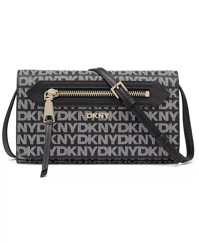 

Мини-кошелек с логотипом Bryant Ave через плечо DKNY, черный