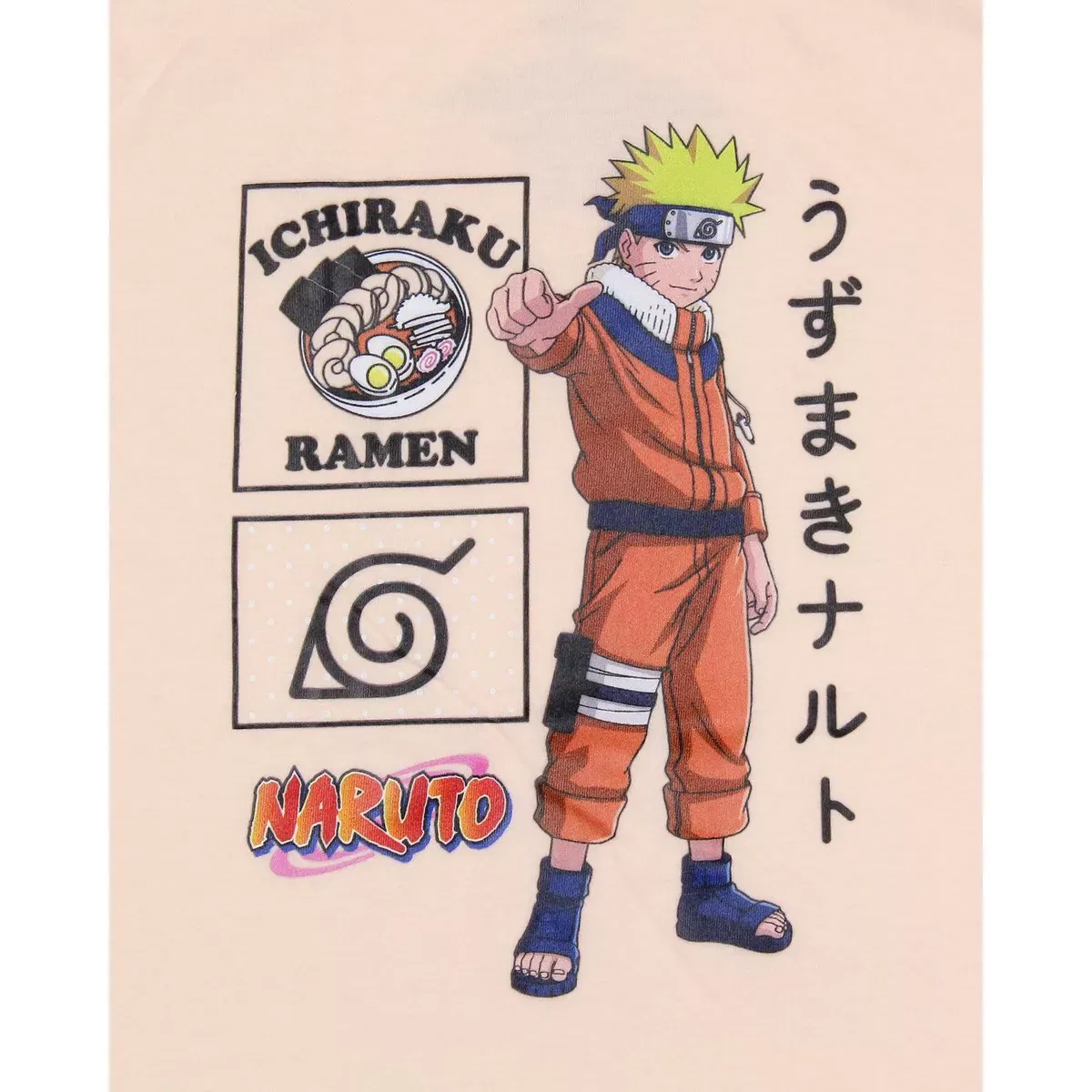 Детское футболка с принтом Naruto Girls' Anime Ichiraku Ramen Classic Thumbs Up Character T-Shirt Tee Kids Naruto, Orange — фото 3