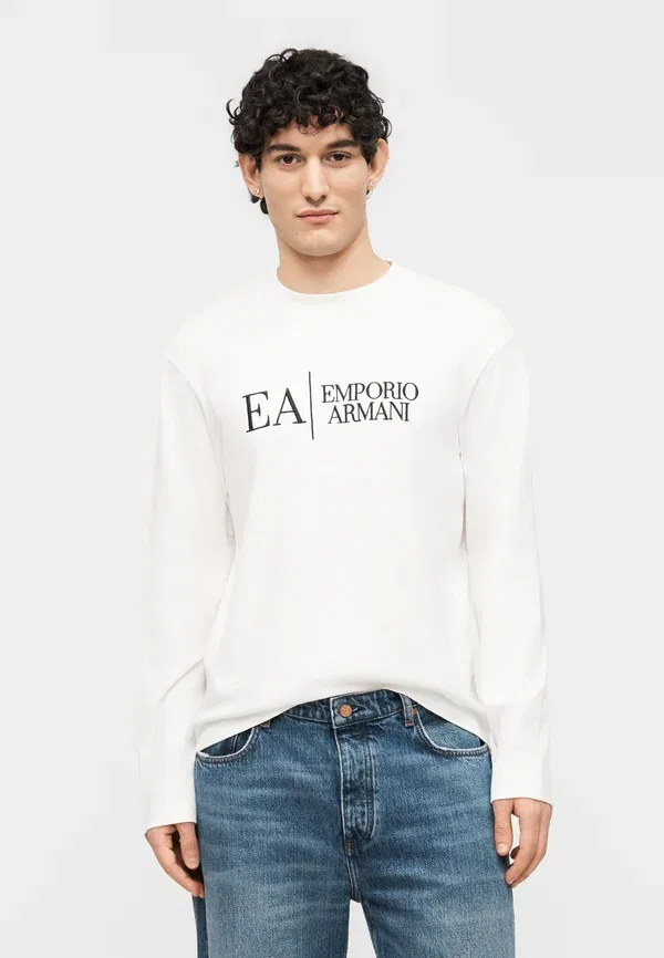 Топ с длинными рукавами Emporio Armani, белый