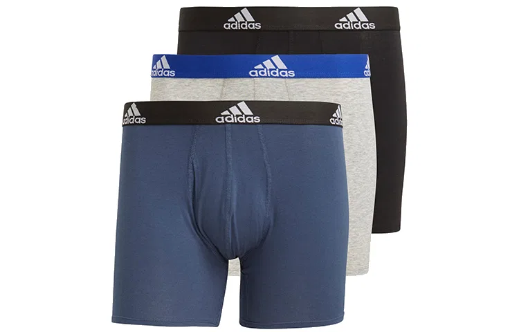 Мужские боксеры 3 шт., Adidas, Black/Gray/Blue