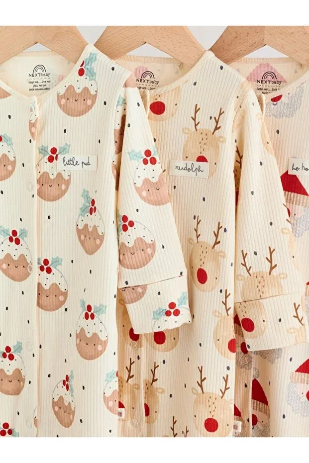 Детский комбинезон из хлопка с принтом Next Baby, Multicolor — фото 3