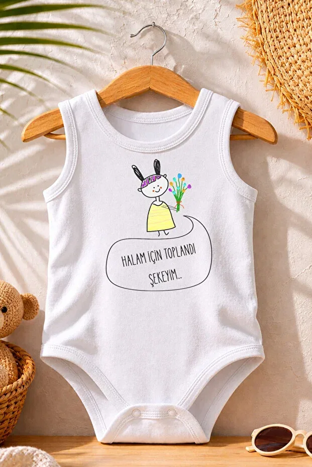 Детское боди для новорожденных с принтом Dad Pamuk Saray, Off White