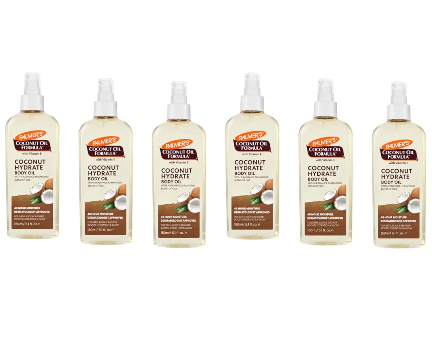 Масло для тела с кокосовым маслом и витамином E, Palmer's, Pack of 6, 150 мл