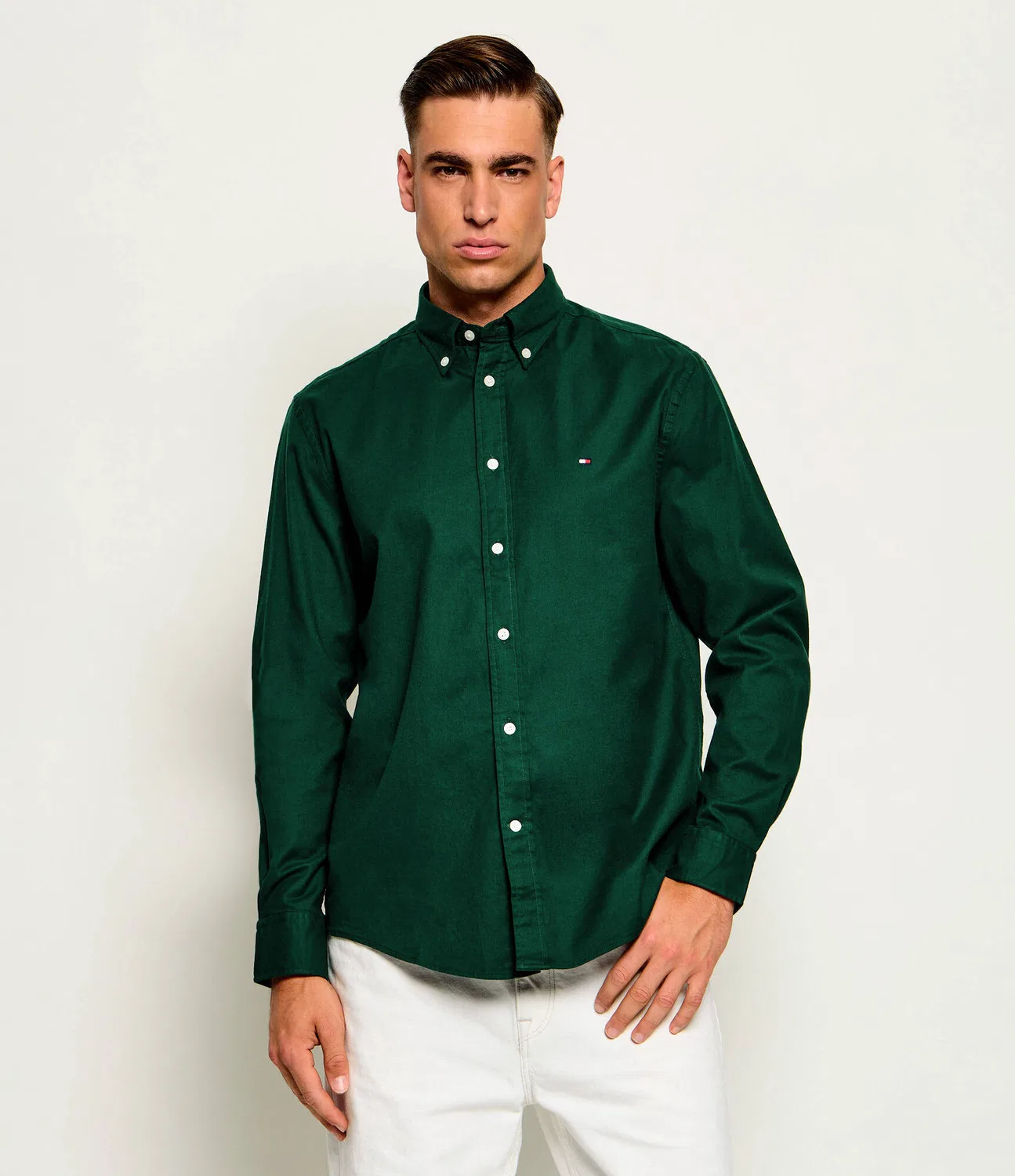 Рубашка с длинным рукавом Tommy Hilfiger, Verde Bottiglia — фото 3