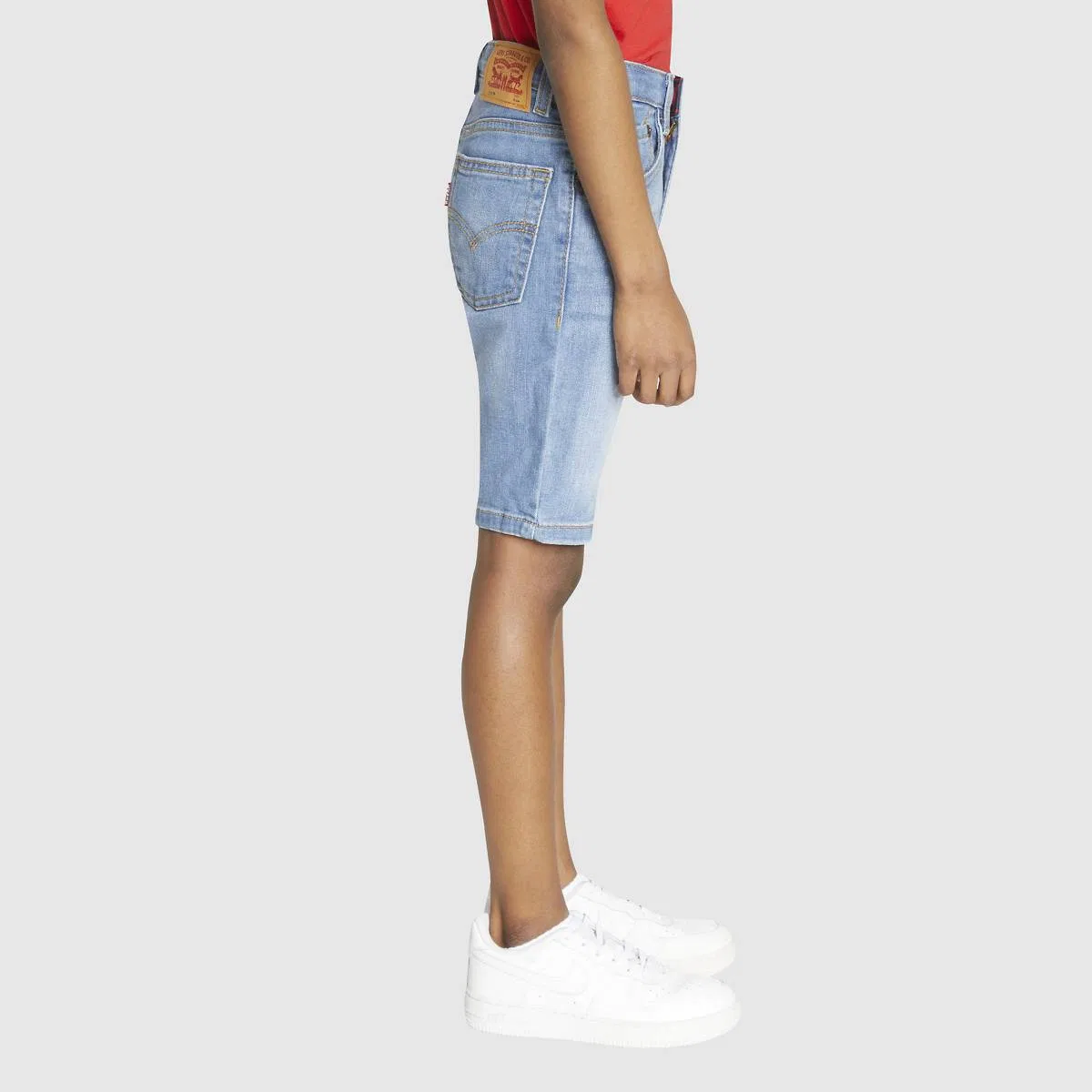 Узкие спортивные шорты для мальчиков 4-7 лет Levi's, Spit Fire - Medium Wash — фото 2
