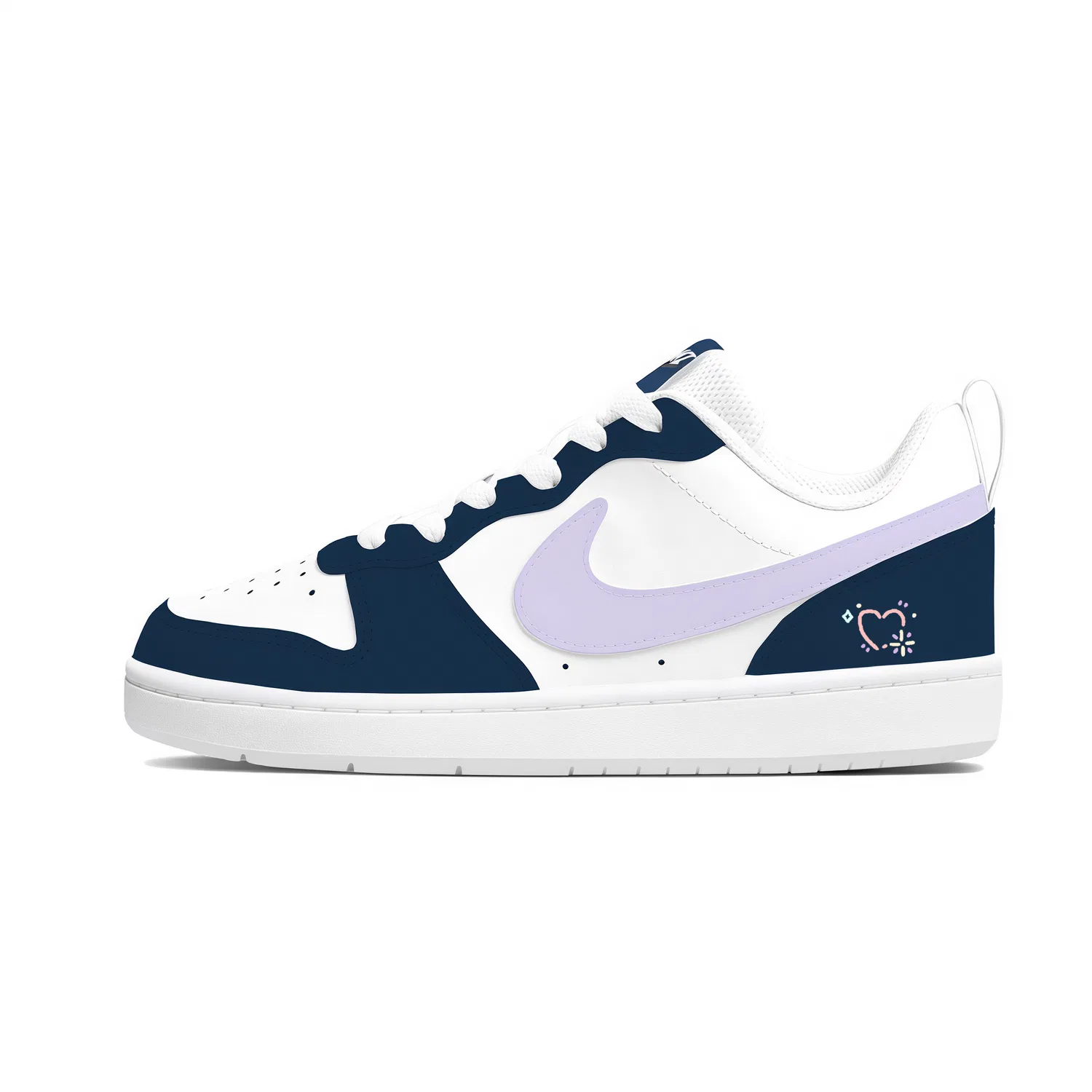 Детские кроссовки для скейтбординга с принтом, модель BQ5448-121, Nike, Light Purple — фото 3
