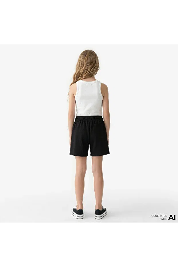 Детские шорты для девочек свободного кроя Calvin Klein, Black — фото 2