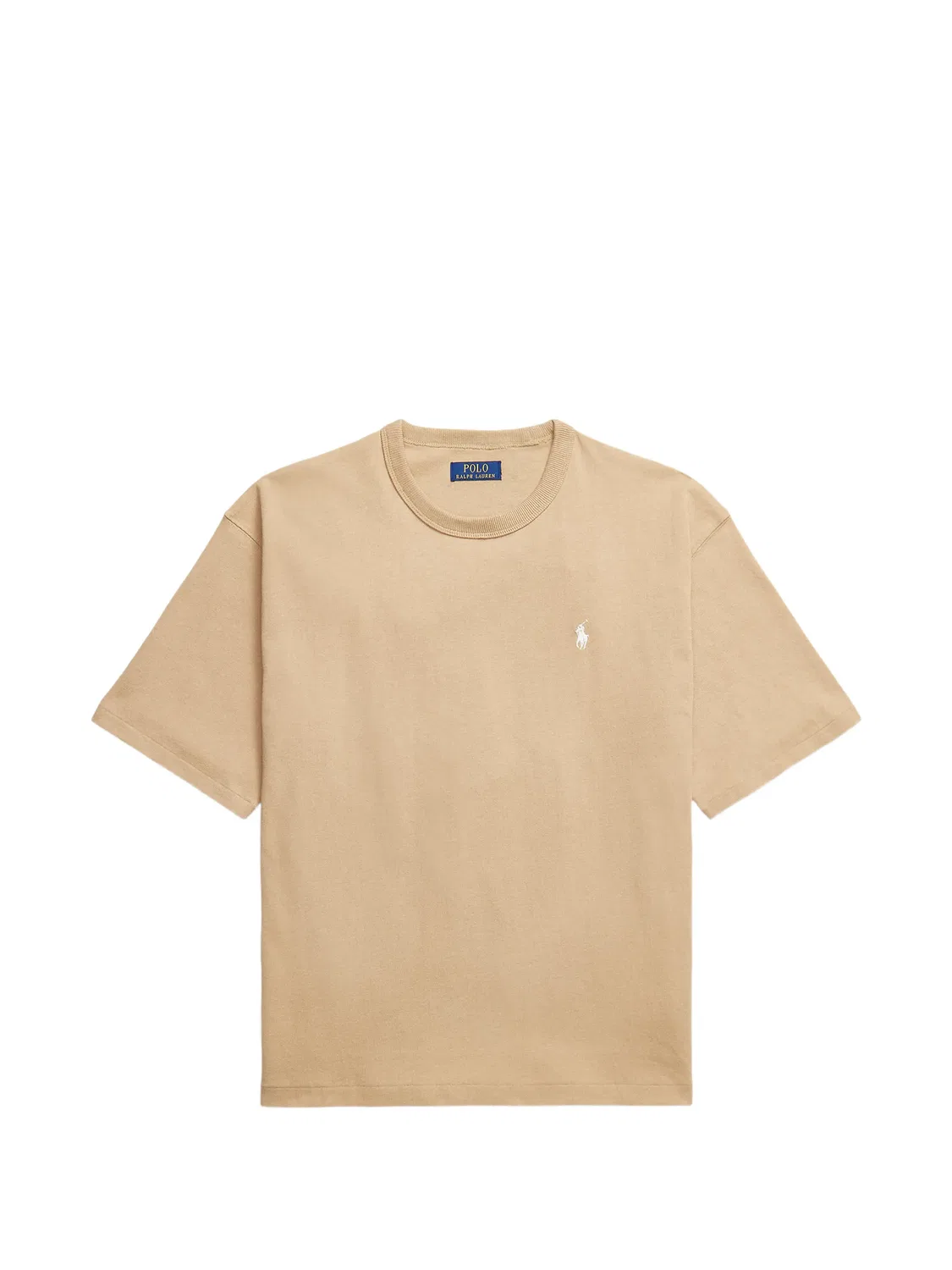 Футболка свободного кроя из хлопка Polo Ralph Lauren, нейтральные