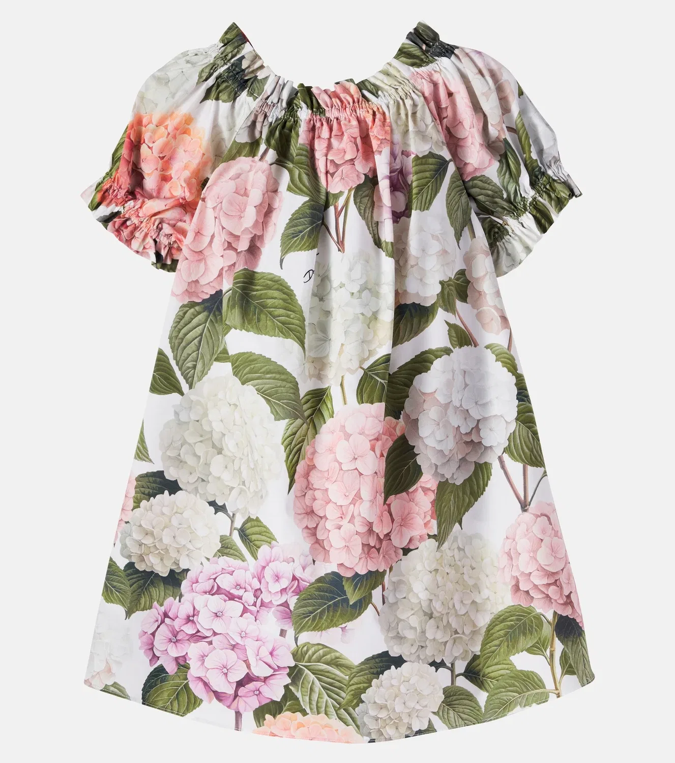 Платье с цветочным принтом Dolce&Gabbana Kids, белый — фото 3