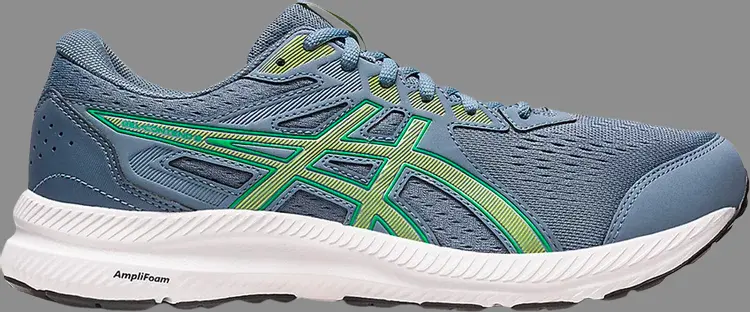 

Кроссовки gel contend 8 'steel blue lime zest' Asics, синий