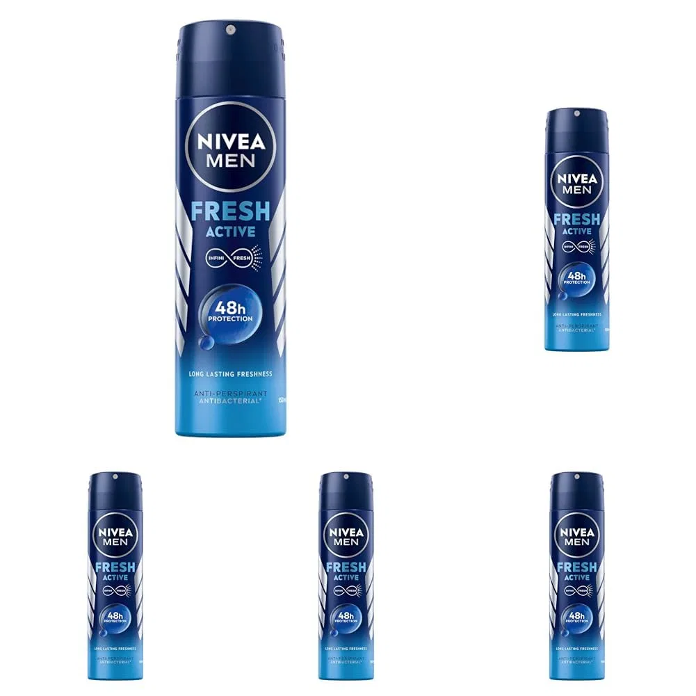 Антиперспирант спрей Fresh Active, NIVEA, набор 5x150 мл