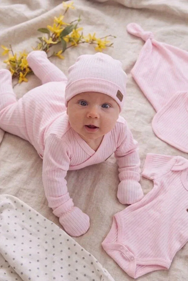 Детский комплект одежды для новорожденных хлопковый Rocha Baby, Pink — фото 3